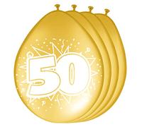 Palloncini oro 50 anni - 8 pezzi
