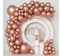 Palloncini Oro Rosa,84 pezzi 18 12 10 5 pollice Palloncini Compleanno,Palloncini Battesimo Bambino,Lattice Palloncini Laurea,Palloncini per Compleanni,Matrimoni,Anniversari,Geste di Baby Shower