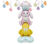 Palloncini pasquali grandi, a prova di perdite e riutilizzabili, palloncini a forma di coniglietto per decorazione pasquale, per casa, esterni, giardino e feste