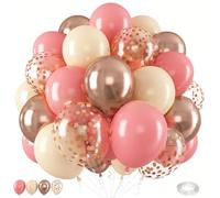 Palloncini pastello, 100 pezzi, 30 cm, palloncini colorati per compleanno, decorazione per compleanni, matrimoni, feste (rosa e oro rosa)