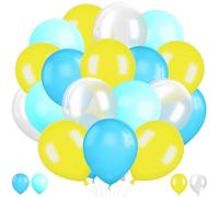 Palloncini Pastello Colorati, 30pcs Palloncini Bianchi Azzurri Blu Chiaro, Palloncino Blu Pastello, Palloncino Gialli In Lattice, Palloncinis Colorati, per Compleanno Decorazione