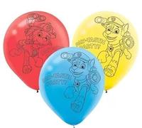 Palloncini Paw Patrol, 6 Pezzi, 23 cm di Diametro, Multicolore