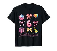 Palloncini per 6° compleanno, palla da discoteca, 6 anni Maglietta