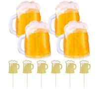 Palloncini per Birra da 4 Pezzi, Inserti per Torta di Birra da 6 Pezzi, Palloncini Giganti con Boccale di Birra, Palloncini Decorativi per Compleanno, Feste A Tema