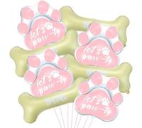 Palloncini per cani, decorazioni di compleanno per cani, set di palloncini per feste di compleanno, baby shower, forniture per feste (rosa, 4)