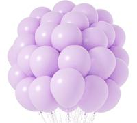 Palloncini per feste in lattice viola chiaro - Palloncini rotondi da 5/10/12/18 pollici per elio lavanda viola chiaro lilla, adatti per matrimonio, addio al nubilato, anniversario, compleanno, festa a