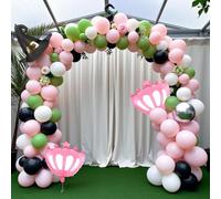 Palloncini per feste verdi e rosa, 60 pezzi, 30 cm, verde, rosa, nero, bianco, in lattice, con corvo rosa e cappello da mago, per feste di compleanno a tema film strega, forniture per adulti