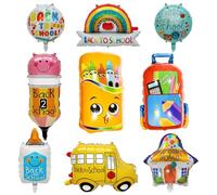 Palloncini per il ritorno a scuola, a forma di matita, scatole di pastelli, decorazioni per il ritorno a scuola, palloncini in Mylar a elio per il rientro a scuola, decorazioni per il primo giorno di