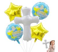Palloncini per la comunione, palloncini per battesimo in pellicola di alluminio, decorazione per comunione, forniture per feste, battesimi, per cerimonie sacre