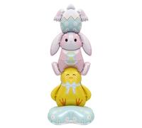 Palloncini per la Pasqua - Self-Standing Palloncini in alluminio Foil Balloons, Chick and Bunny Decorations | Festive Easter Decor for Indoor Outdoor Garden Yard Porch Lawn School Farmhouse