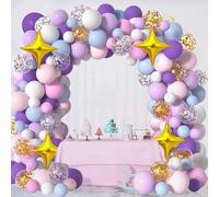 Palloncini Premium Pastello Multicolore - 116 Blu, Rosa e Viola per Baby Shower, Decorazioni Compleanno, Gender Reveal, Capodanno