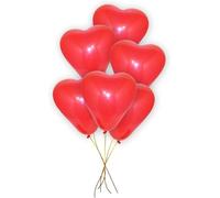 Palloncini romantici in lattice a forma di cuore, per San Valentino, matrimoni, anniversari, feste d'amore, confezione da 50 (rosso)
