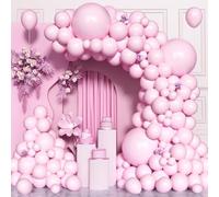 Palloncini Rosa 106 Pezzi 5 10 12 18 Pollici Ghirlande Palloncini Rosa Pastello, Varie Dimensioni Macaron Palloncini in Lattice Rosa per Compleanno Baby Shower Rivelazione di Genere Festa Matrimonio
