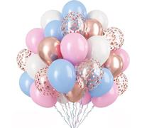 Palloncini Rosa Blu, 30,5 cm Rosa Blu Palloncini Confetti-Balloons Elio Palloncini Genere Reveal Party Decorazione Palloncino Per Boy O Girl Decorazione Matrimonio Compleanno Baby Shower Party