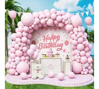 Palloncini Rosa Pastello, 143 Pezzi Dimensioni Diverse Macaron Rosa Chiaro Arco Palloncini Kit con Nastro per Ragazze Donne Festa di Compleanno Baby Shower Fidanzamento Matrimonio Battesimo Nuziale