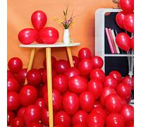 Palloncini rossi da 12,7 cm, confezione da 100 mini palloncini rotondi in lattice per feste, per baby shower, compleanni, matrimoni, fidanzamenti, San Valentino, anniversari, festival, decorazioni