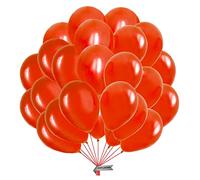 Palloncini rossi metallizzati, 15 unità. Palloncini in lattice naturale di colore rosso di 32 cm, ideali per la decorazione di feste di compleanno, laurea e Baby Shower.