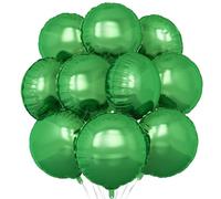 Palloncini rotondi in lamina verde, 20 palloncini rotondi da 45,7 cm, palloncini a elio per bambini, compleanni, baby shower, laureati, decorazione per feste