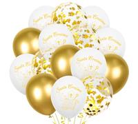 Palloncini Santa Cresima 30pcs, Decorazioni Cresima Oro Bianco, Addobbi Palloncino Cresima per Ragazza Ragazzo Comunione Battesimo Festa