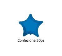 Palloncini Stella Blu standard shape 18" (45cm) in mylar, 50pz.