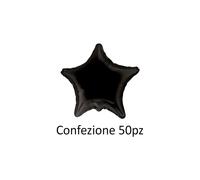 Palloncini Stella Nero standard shape 18" (45cm) in mylar, 50pz.