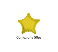Palloncini Stella Oro standard shape 18" (45cm) in mylar, 50pz.