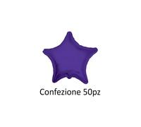 Palloncini Stella Viola standard shape 18" (45cm) in mylar, 50pz.