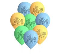 Palloncini Tartarughe Ninja in Lattice, Set da 8, Colori Verde, Giallo e Blu