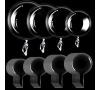 Palloncini Trasparente a Bolle, 40 pezzi Palloncini Jumbo Bobo di Compleanno, Bubble Riutilizzabili in Plastica per Fai da Te, Decorazioni di Feste Compleanno Natale Nozze (16/20/24/30 Pollici)