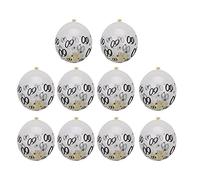 Palloncini Trasparenti con Numero 60, 10 Pezzi in Lattice con Confetti, Decorazione Compleanno e Anniversario - Effetto Sequin Rosa Oro o Oro, Eleganti per Feste e Matrimoni (palline di coriandoli