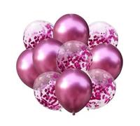 Palloncini trasparenti glitterati spessi 12 pollici - Articoli for feste rotondi multicolori con coriandoli di carta(Style 5)