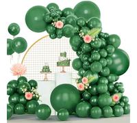 Palloncini Verde, 120 Pezzi Kit Arco Palloncini Verde Scuro, 18 12 10 5 Pollici Ghirlanda Palloncini Compleanno Matrimonio Battesimo Bambino Laurea Festa Decorazioni