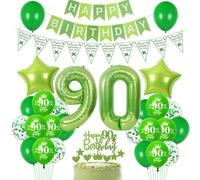 Palloncini verde 90 anni compleanno Decorazioni 90 anni compleanno Uomo Donna 90 anni Decorazioni Festa Compleanno verde Palloncini 90 anni compleanno Donna 90 anni Decorazione verde