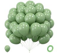 Palloncini Verde Salvia, 62 Pezzi Palloncini Compleanno Verdi Avocado in Lattice Elio per Decorazioni Compleanno Baby Shower Battesimo Bambino Addobbi Matrimonio Dinosauri Safari Giungla, 12 Pollici
