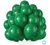Palloncini Verde Scuro 100 Pezzi, Palloncini Verde Lattice Gonfiabili, Palloncino Elio per Compleanno Ragazzo Ragazza Anniversario Safari Jungle Halloween Matrimoni Baby Shower Laurea, 12 Pollici