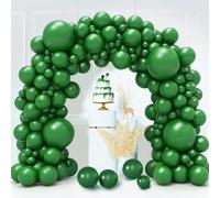 Palloncini Verdi, 130 Pezzi Kit Arco Palloncini Verde Scuro, 18 12 10 5 Pollici Ghirlanda Palloncini Compleanno Matrimonio Battesimo Bambino Laurea Safari Animal Jungle Festa Decorazioni