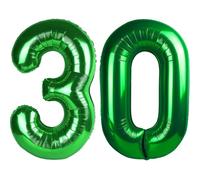 Palloncini verdi per feste, palloncini giganti con numero 30, 101 cm, grande palloncino per giochi a tema San Patrizio, decorazione di compleanno, forniture per feste per ragazze e ragazzi
