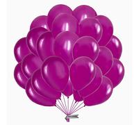 Palloncini viola metallizzati, 15 unità. Palloncini in lattice naturale di colore viola di 32 cm, ideali per la decorazione di feste di compleanno, laurea e Baby Shower.