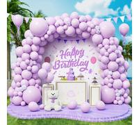 Palloncini Viola Pastello, 143 Pezzi Dimensioni Diverse Macaron Lilla Lavanda Arco di Palloncini Kit con Nastro per Ragazze Donne Festa di Compleanno Matrimonio Battesimo Baby Shower Decorazioni
