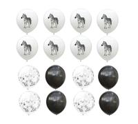 Palloncini Zebra Decorativi 20 Pezzi Lattice Nero Argento
