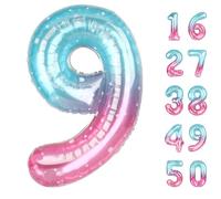 Palloncino a elio con stelle da 101 cm, in lamina di mylar Jumbo per 9, 19, 29, 39, 90, 99, palloncini digitali per feste di compleanno, anniversario di matrimonio, decorazioni per feste