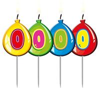 Palloncino a forma di candeline da compleanno numero 0