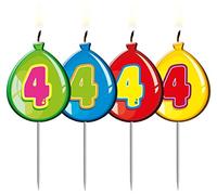 Palloncino a forma di candeline da compleanno numero 4