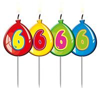 Palloncino a forma di candeline da compleanno numero 6