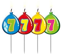 Palloncino a forma di candeline da compleanno numero 7