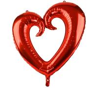 Palloncino a forma di cuore, 75 cm, XXL, in pellicola, rosso, oro, argento, a scelta, 1 5 10, 20 pezzi, per matrimonio, fidanzamento, San Valentino, feste, sistema di decorazione, collegabile