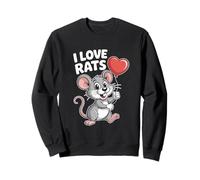 Palloncino a forma di cuore con scritta "I Love Rats" Felpa