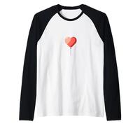 Palloncino a Forma di Cuore Romantico, Idee d'Amore per obiettivi S24 Maglia con Maniche Raglan