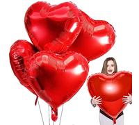 Palloncino a Forma di Cuore Rosso Gigante, Palloncini Matrimonio Sposi Cuore, XXL Palloncini Cuore Ad Elio, Decorazione Romantica per San Valentino, Anniversario Matrimonio e Fidanzamento