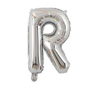 Palloncino a forma di lettera 40 cm, in pellicola, per matrimonio, felice, compleanno, feste, colore argento